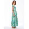 Woman Within Plus Size Texture Knit Tiered Flutter Sleeve Maxi Dress(Ivory Tulip Watercolor)