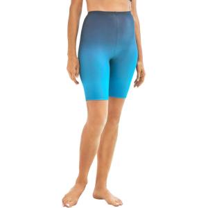 Swim 365 Women’s Plus Size High-Waist Full-Coverage Swim Bike Short(Dip Dye)