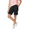 ellos Plus Size Mid-Rise Stretch Cotton Convertible Cargo Bermuda Shorts(Black)