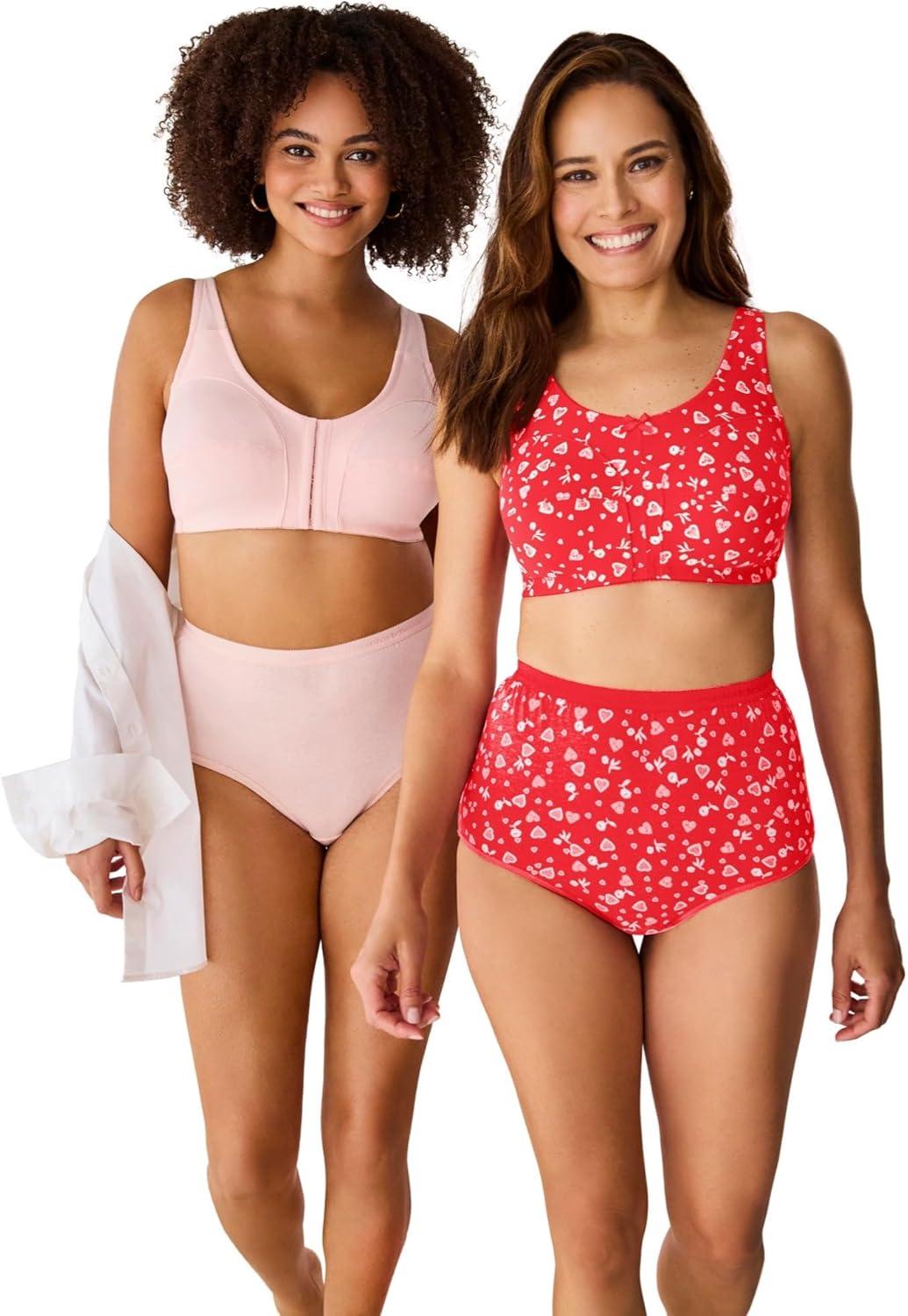 image:imageComfort Choice Plus Size 5Pack TagFree Full Coverage Cotton BriefAnimal Pack