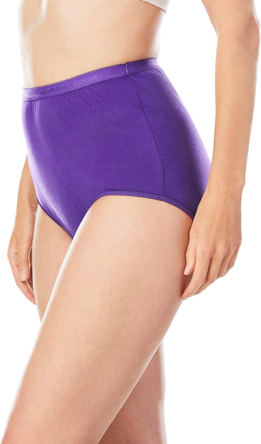image:imageComfort Choice Plus Size 5Pack TagFree Full Coverage Cotton BriefDitsy Pack