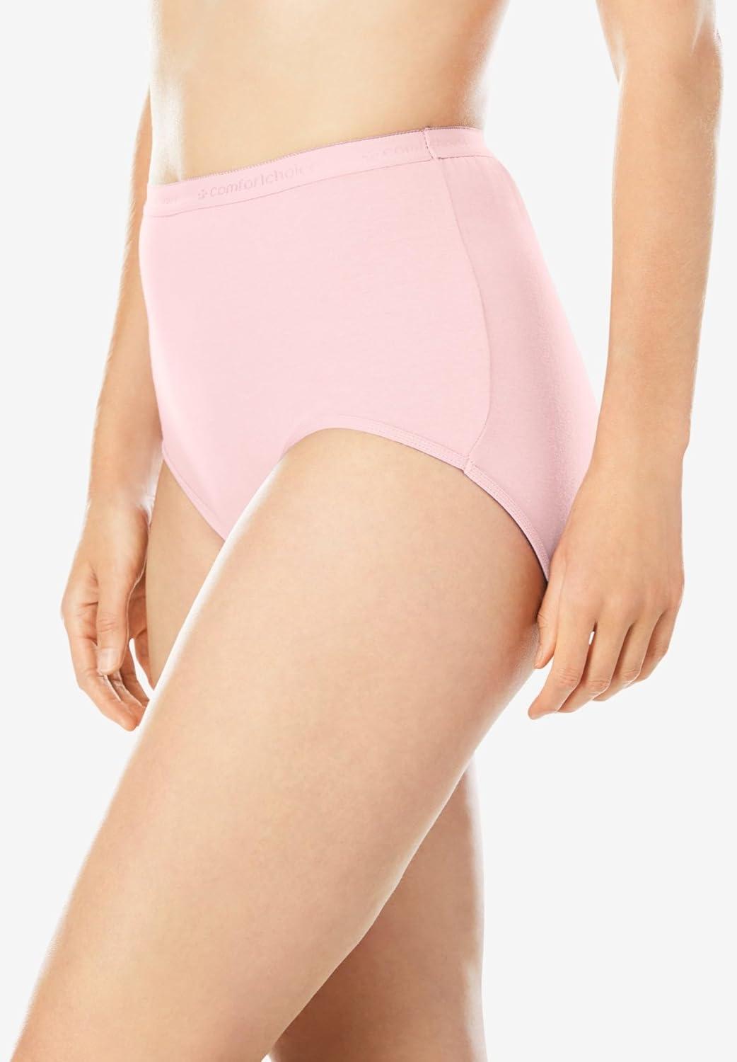 image:imageComfort Choice Plus Size 5Pack TagFree Full Coverage Cotton BriefPastel Pack