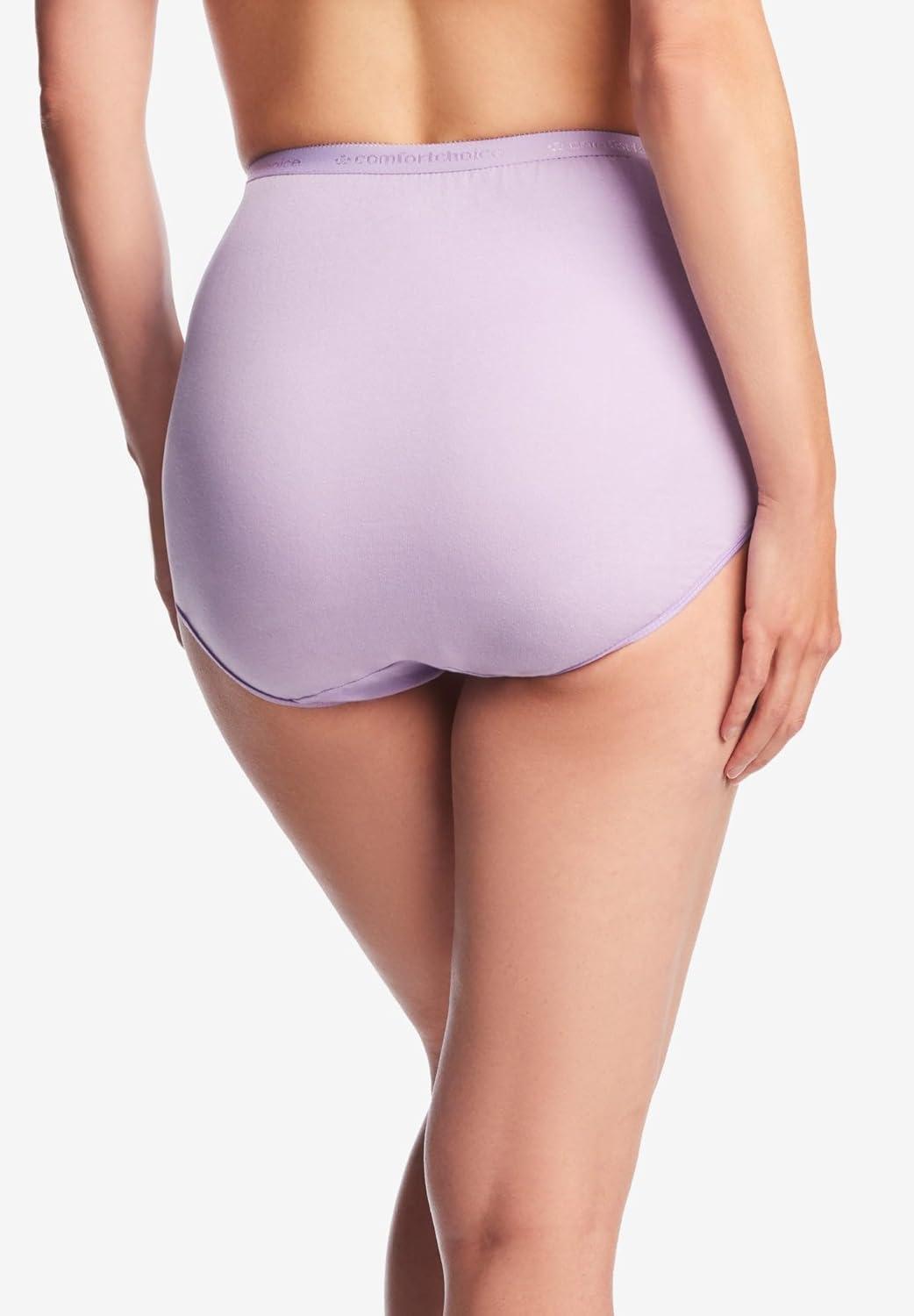 image:imageComfort Choice Plus Size 5Pack TagFree Full Coverage Cotton BriefPastel Pack