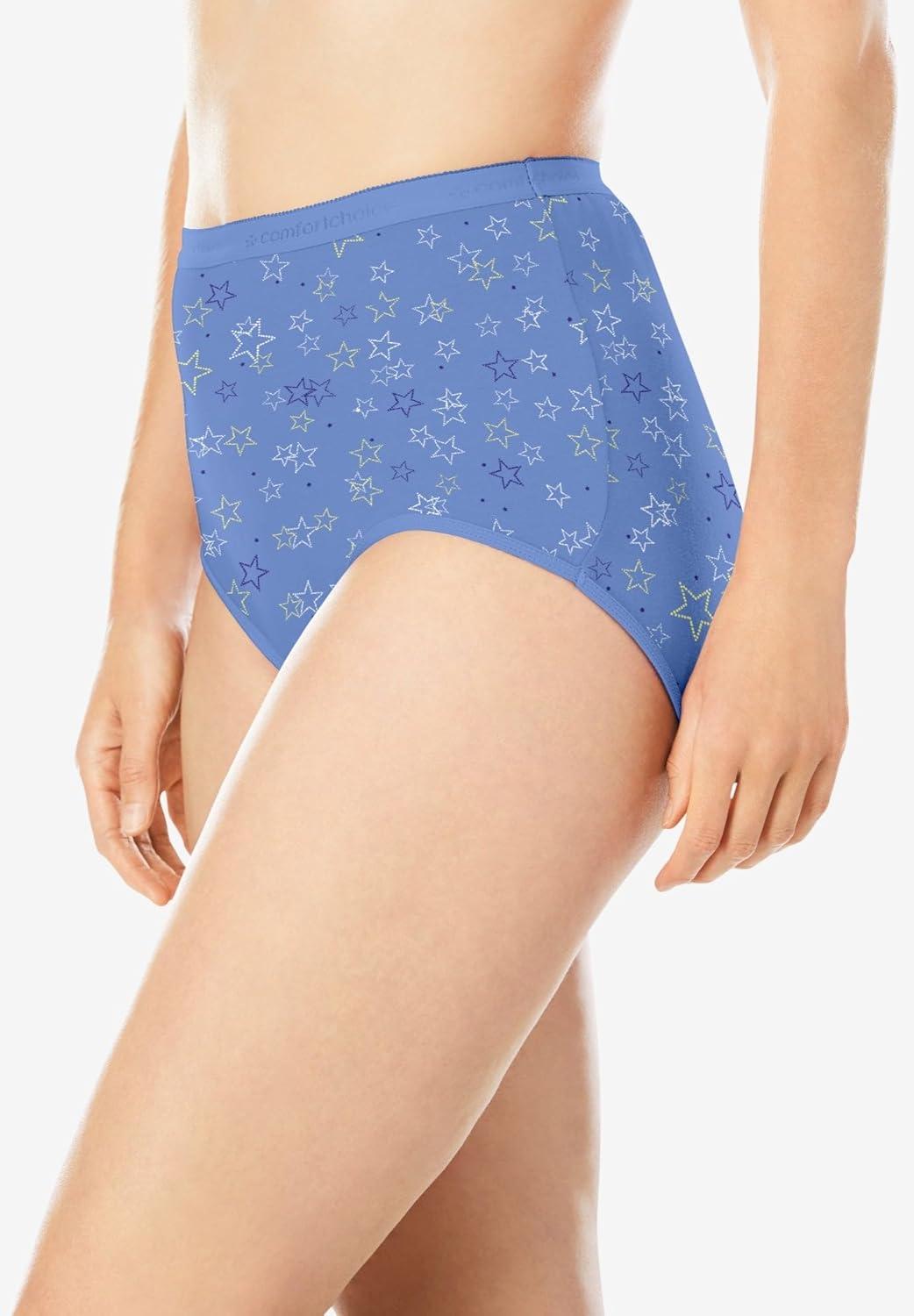 image:imageComfort Choice Plus Size 5Pack TagFree Full Coverage Cotton BriefSweet Dreams Pack