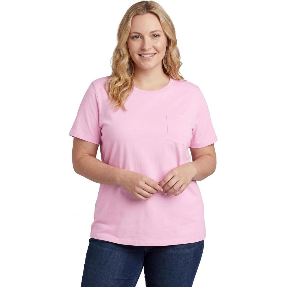 image:imageWoman Within Plus Size Perfect Crewneck Pocket TeePink