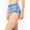 Comfort Choice Plus Size 5-Pack Tag-Free Full Coverage Cotton Brief(Blue Floral Pack)