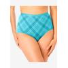 Comfort Choice Plus Size 5-Pack Tag-Free Full Coverage Cotton Brief(Cool Blue Pack)