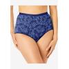 Comfort Choice Plus Size 5-Pack Tag-Free Full Coverage Cotton Brief(Cool Blue Pack)