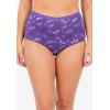 Comfort Choice Plus Size 5-Pack Tag-Free Full Coverage Cotton Brief(Dragonfly Floral Pack)