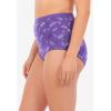 Comfort Choice Plus Size 5-Pack Tag-Free Full Coverage Cotton Brief(Dragonfly Floral Pack)