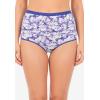 Comfort Choice Plus Size 5-Pack Tag-Free Full Coverage Cotton Brief(Dragonfly Floral Pack)
