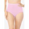 Comfort Choice Plus Size 5-Pack Tag-Free Full Coverage Cotton Brief(Pastel Pack)