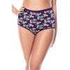Comfort Choice Plus Size 5-Pack Tag-Free Full Coverage Cotton Brief(Purple Floral Pack)