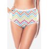 Comfort Choice Plus Size 5-Pack Tag-Free Full Coverage Cotton Brief(Tropical Palm Pack)