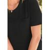 Woman Within Plus Size Perfect Crewneck Pocket Tee(Black)