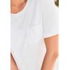 Woman Within Plus Size Perfect Crewneck Pocket Tee(White)