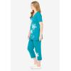Woman Within Plus Size Starfish Tee and Capri Set(Pretty Turquoise Starfish)