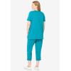 Woman Within Plus Size Starfish Tee and Capri Set(Pretty Turquoise Starfish)