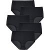 Comfort Choice Plus Size 5-Pack Tag-Free Full Coverage Cotton Brief(Black Pack)