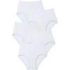 Comfort Choice Plus Size 5-Pack Tag-Free Full Coverage Cotton Brief(White Pack)