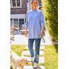 Woman Within Crewneck Fleece Sweatshirt(Heather Grey Floral Vine Embroidery)