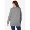 Woman Within Crewneck Fleece Sweatshirt(Medium Heather Grey)