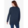 Woman Within Crewneck Fleece Sweatshirt(Navy)
