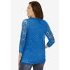 Woman Within Plus Size Crochet Curved-Hem Cardigan Sweater(Bright Cobalt)