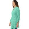 Woman Within Plus Size Open Front Pointelle Cardigan Sweater(Pale Seafoam)