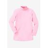 Woman Within Plus Size Perfect Long-Sleeve Mockneck Tee (Petite Available)(Radiant Purple)