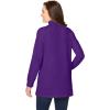 Woman Within Plus Size Perfect Long-Sleeve Mockneck Tee (Petite Available)(Radiant Purple)