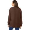 Woman Within Plus Size Perfect Long-Sleeve Turtleneck Tee (Petite Available)(Chocolate)