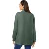 Woman Within Plus Size Perfect Long-Sleeve Turtleneck Tee (Petite Available)(Pine)