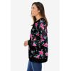 Woman Within Printed Sweatshirt(Black Rose)