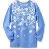 Woman Within Printed Sweatshirt(French Blue Floral Placement)