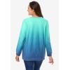 Woman Within Printed Sweatshirt(Pearl Mint Ombre)