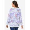 Woman Within Printed Sweatshirt(Soft Iris Tie Dye Bloom)
