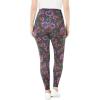 Woman Within Plus Size Stretch-Cotton Knit Pull-On Printed Leggings(Chocolate Batik)