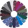 Woman Within Plus Size Stretch-Cotton Knit Pull-On Printed Leggings(Evening Blue Wild Floral)