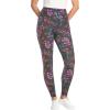Woman Within Plus Size Stretch-Cotton Knit Pull-On Printed Leggings(Evening Blue Wild Floral)