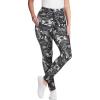 Woman Within Plus Size Stretch-Cotton Knit Pull-On Printed Pocket Leggings(Black Splash Floral)