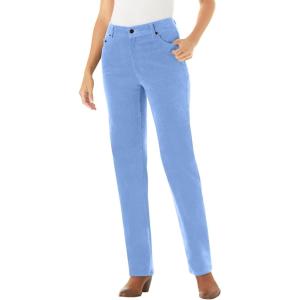 Woman Within Plus Size Petite Corduroy Straight Leg Jeans – 32 W, French Blue