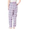 Dreams & Co. Plus Size Cotton Flannel Pants(Deep Teal Plaid)