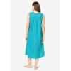 Only Necessities Plus Size Sleeveless Print Lounger(Dusty Indigo Animal Palm)