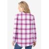 Woman Within Pintucked Flannel Shirt(Peony Petal Plaid)