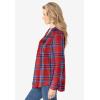 Woman Within Pintucked Flannel Shirt(Red Fun Plaid)