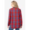 Woman Within Pintucked Flannel Shirt(Red Fun Plaid)