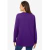 Woman Within Plus Size Perfect Long-Sleeve Crewneck Tee (Petite Available)(Radiant Purple)