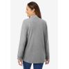 Woman Within Plus Size Perfect Mockneck Tunic(Medium Heather Grey)