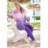 Woman Within Plus Size Ombre Shaker Cardigan Sweater(Emerald Green Ombre)